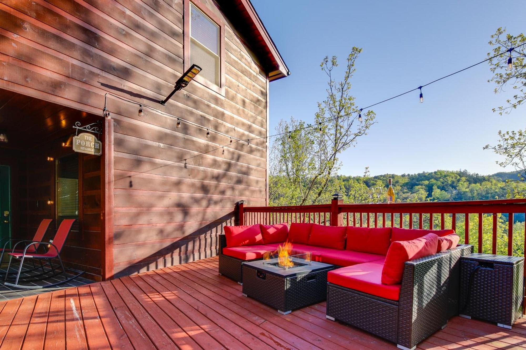 סביירוויל Pigeon Forge Cabin Sauna, Saltwater Pool And Views! מראה חיצוני תמונה