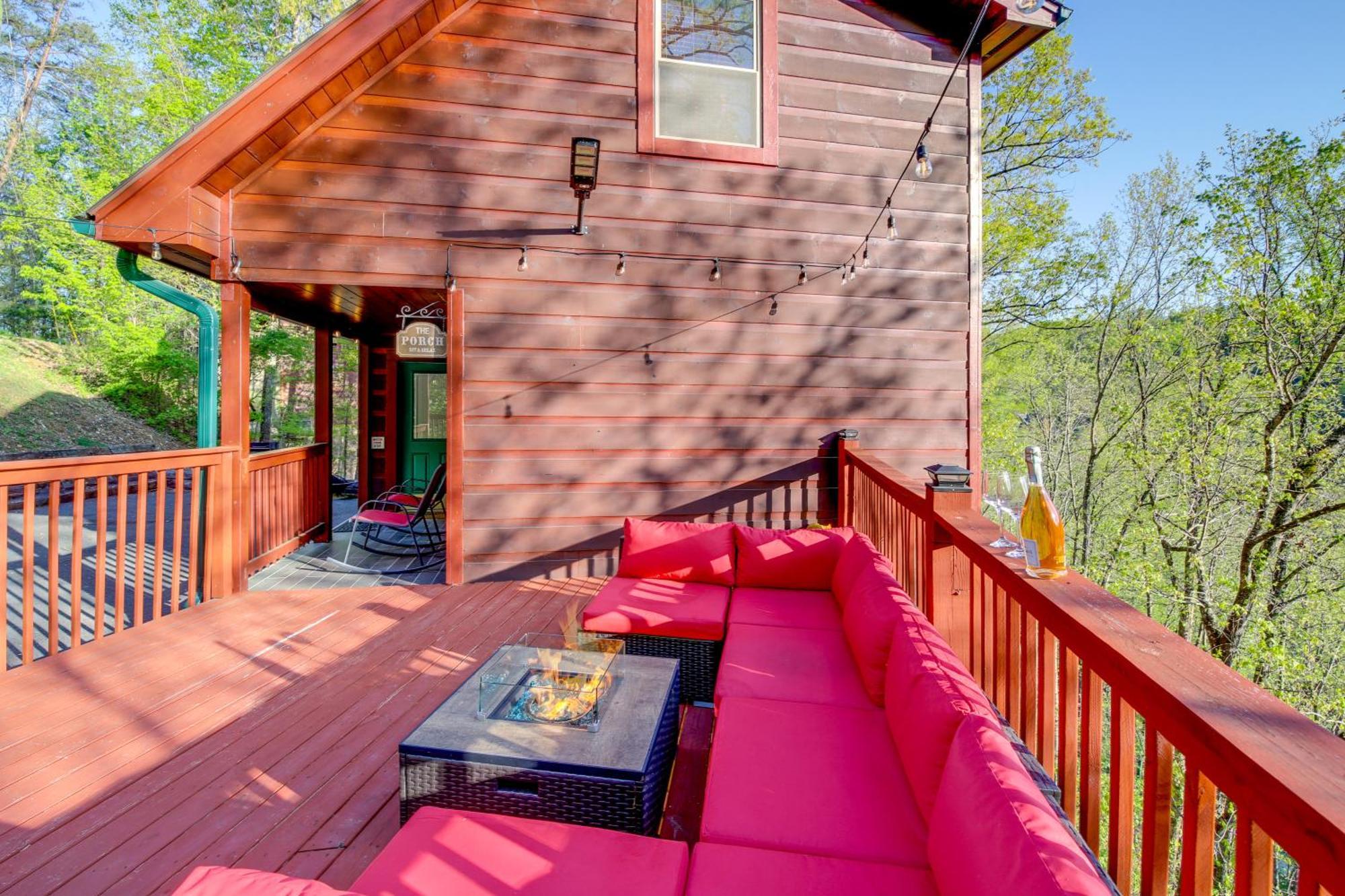 סביירוויל Pigeon Forge Cabin Sauna, Saltwater Pool And Views! מראה חיצוני תמונה